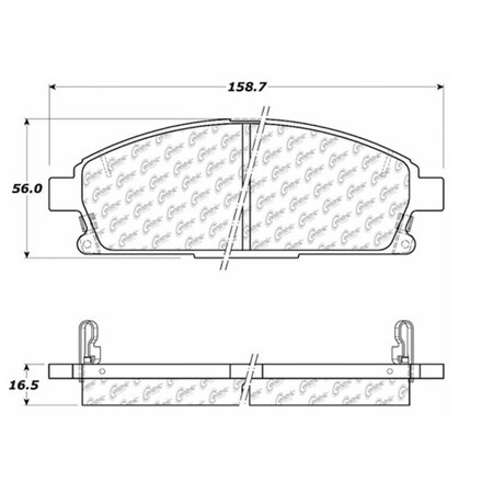 Centric Parts Posi-Quiet Ext. Wear Pad, 106.06910, Front 106.06910